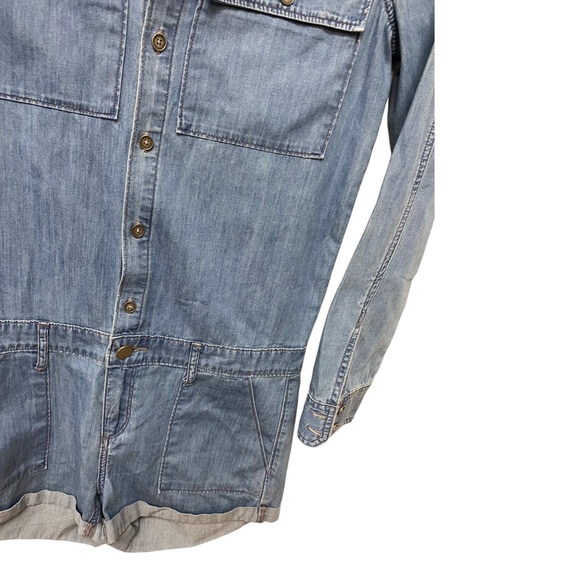 PAIGE Jackson Romper in Flyer from Revolve - Long sleeve denim shorts size XS - Picture 2 of 7